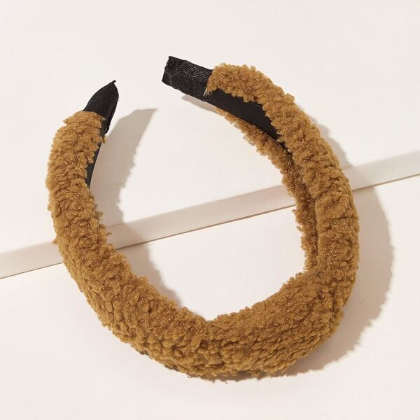 

Simple Fluffy Headband, Brown