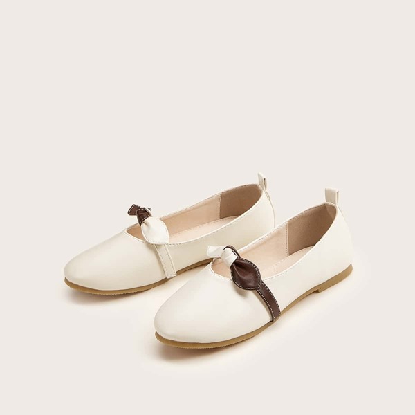 

Two Tone Bow Decor Flats