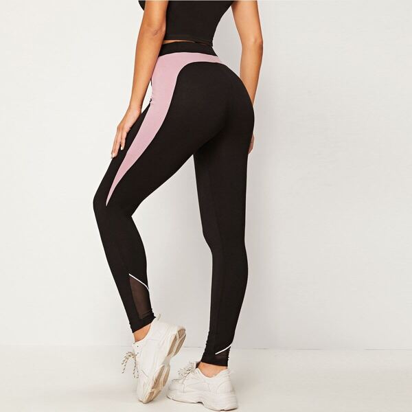 

Contrast Sideseam Leggings, Black