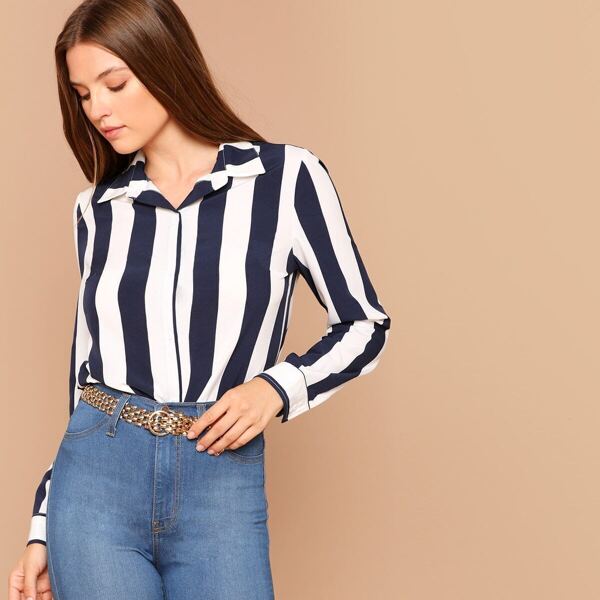 

Collared Two Tone Shirt