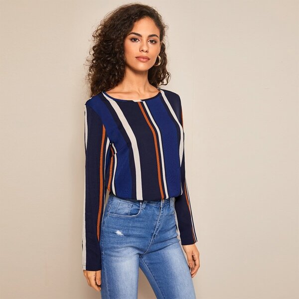 

Colorblock Striped Top, Multicolor