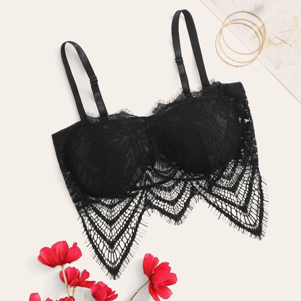 

Eyelash Floral Lace Bralette