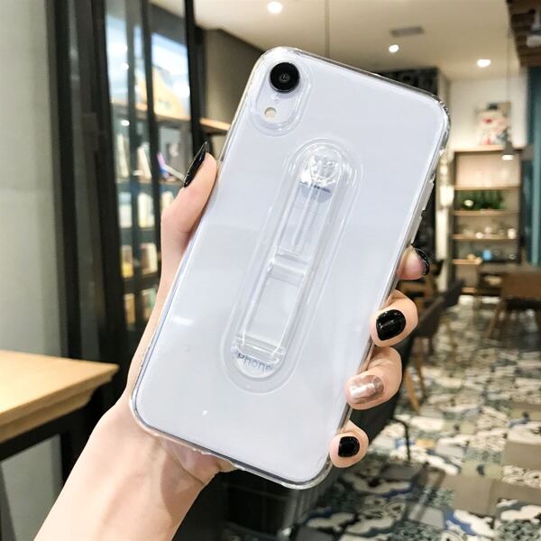 

Transparent TPU iPhone Case With Finger Strap, Clear
