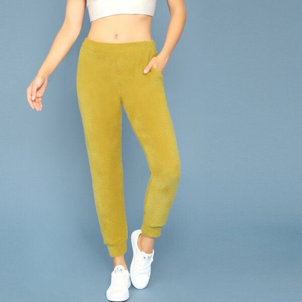 

Elastic Waist Terry Cloth Jogger Pants