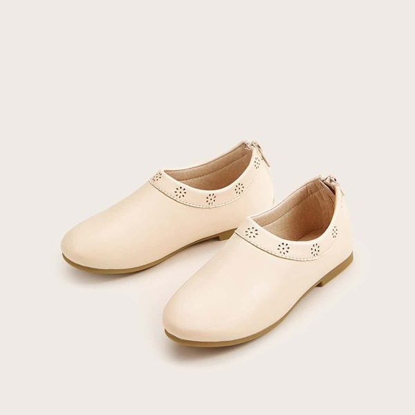 

Toddler Girls Hollow Out Zip Back Flats