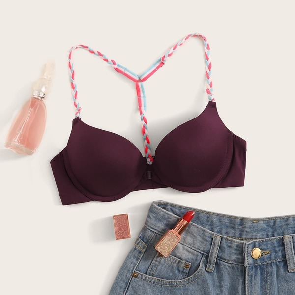 

Push Up Underwire Bra, Burgundy
