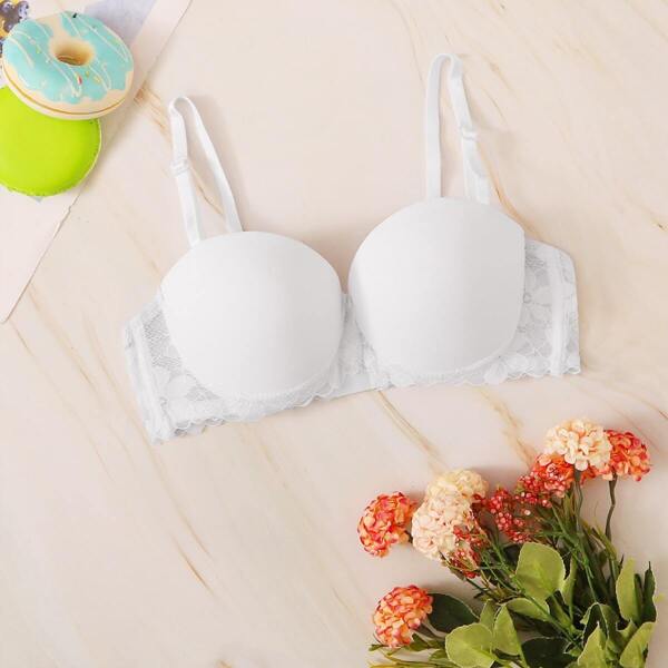 

Floral Lace Push Up Underwire Bra