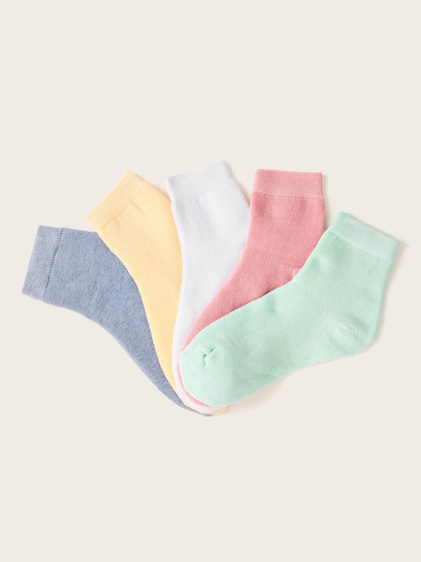 

Simple Socks 5pairs, Multicolor