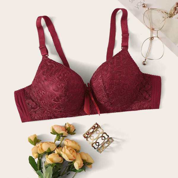 

Floral Lace Underwire Bra