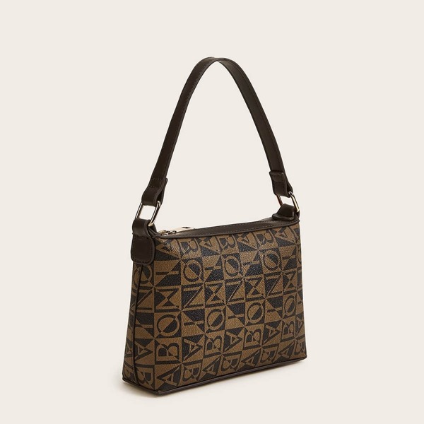

Letter Print Shoulder Bag