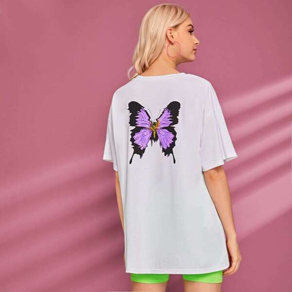 

Crazy Beautiful Graphic Longline Tee, White