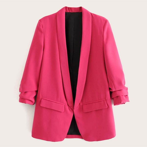 

Neon Pink Shawl Collar Blazer, Pink bright