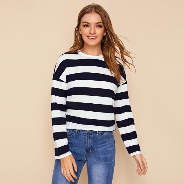 

Drop Shoulder Two Tone Top