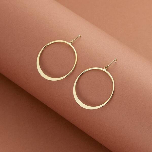 

Hook Back Dangling Medium Hoop Earrings