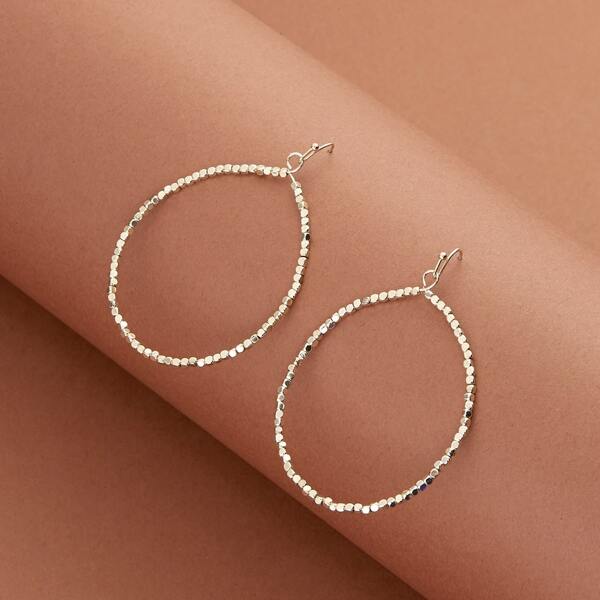 

Fully Beaded Teardrop Dangling Earrings
