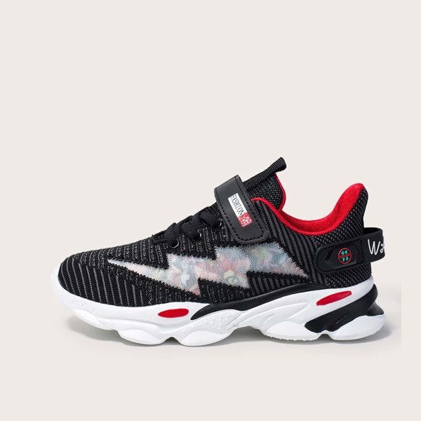 

Boys Velcro Strap Chunky Sneakers, Black