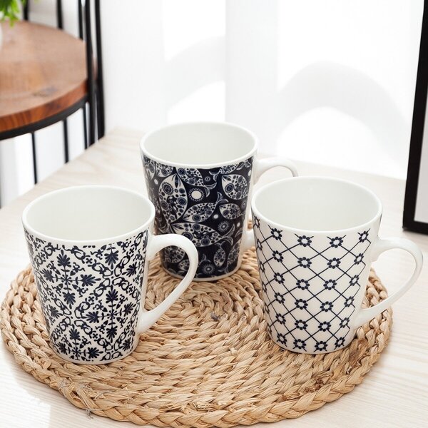 

Geometric Print Ceramic Mug 1pc