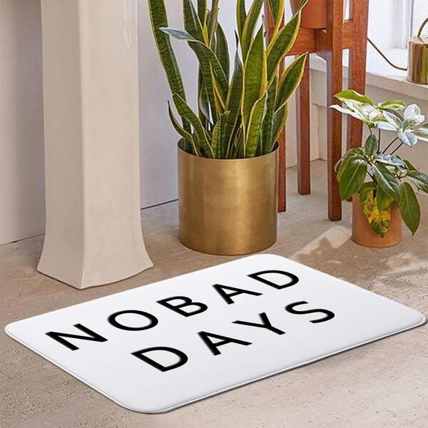 

Simple Slogan Print Floor Mat