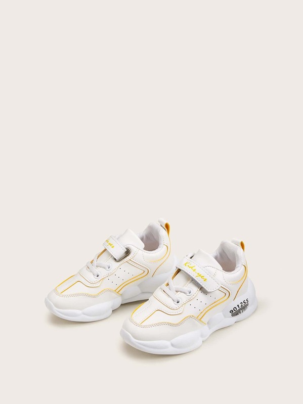 

Toddler Girls Velcro Strap Chunky Sneakers, White