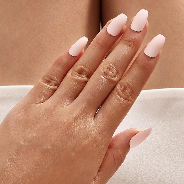 

Plain Fake Nail 24pcs & Tape & Nail File
