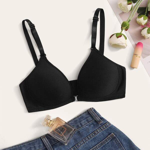 

Hook Front Adjustable Strap Bra