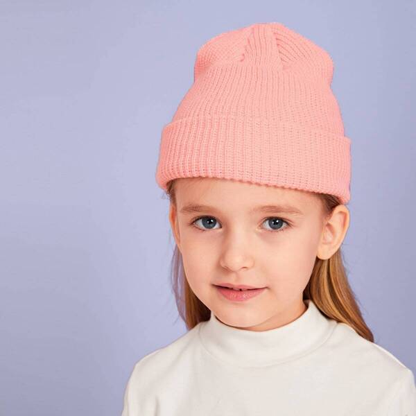 

Toddler Girls Solid Cuff Beanie