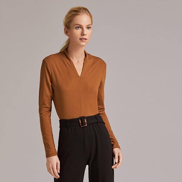 

Premium Solid V-Neck Top