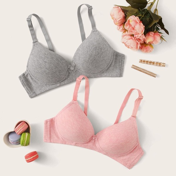 

Adjustable Strap Bra Set 2pack