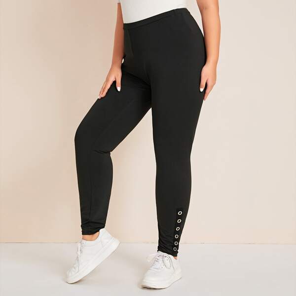 

Plus Geo Flocked Mesh Insert Leggings