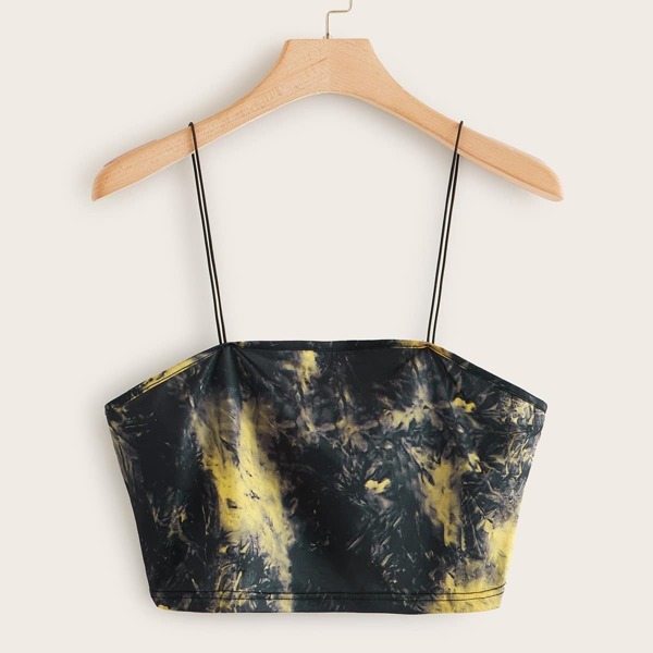 

Plus Tie Dye Crop Cami Top, Multicolor
