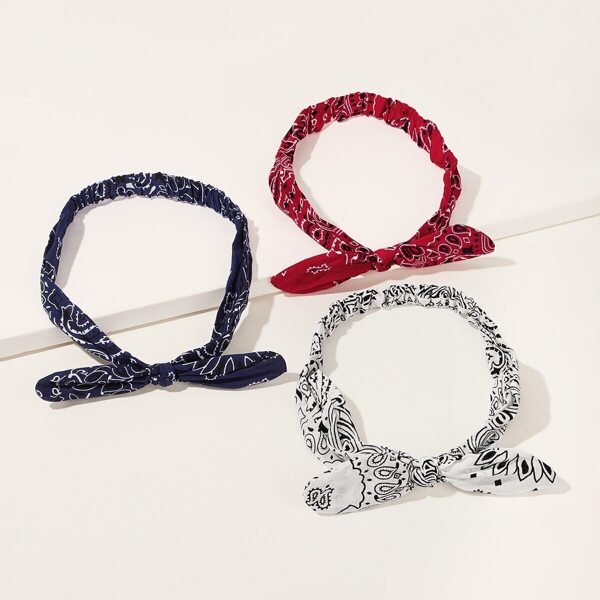 

Girls Paisley Pattern Headband 3pcs