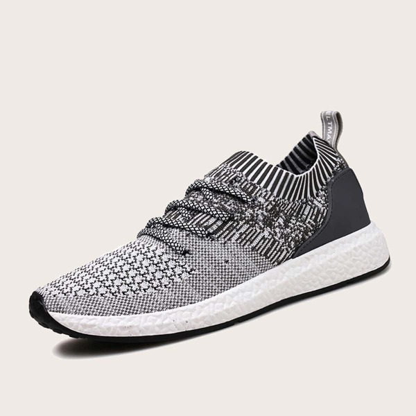 

Men Lace-up Front Knit Trainers