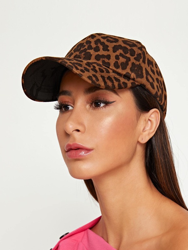 

Leopard Pattern Baseball Cap, Multicolor