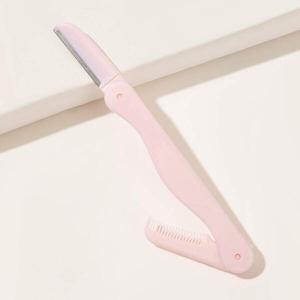 

2 In 1 Eyebrow Trimmer & Eyebrow Comb, Pink