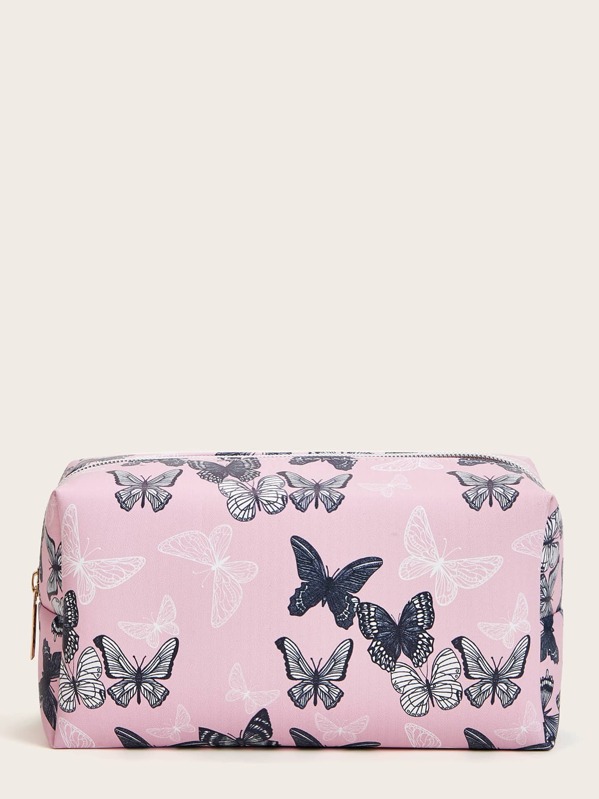 

Butterfly Pattern Makeup Bag, Pink