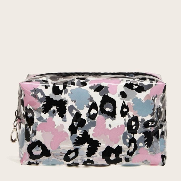 

Leopard Pattern Waterproof Makeup Bag, Multicolor