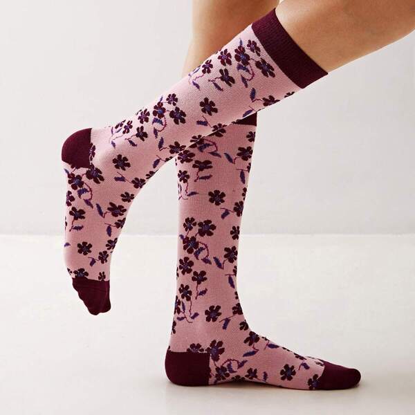 

Flower Pattern Socks 1pair