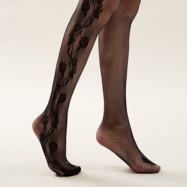 

Floral Fishnet Tight 1pair, Black