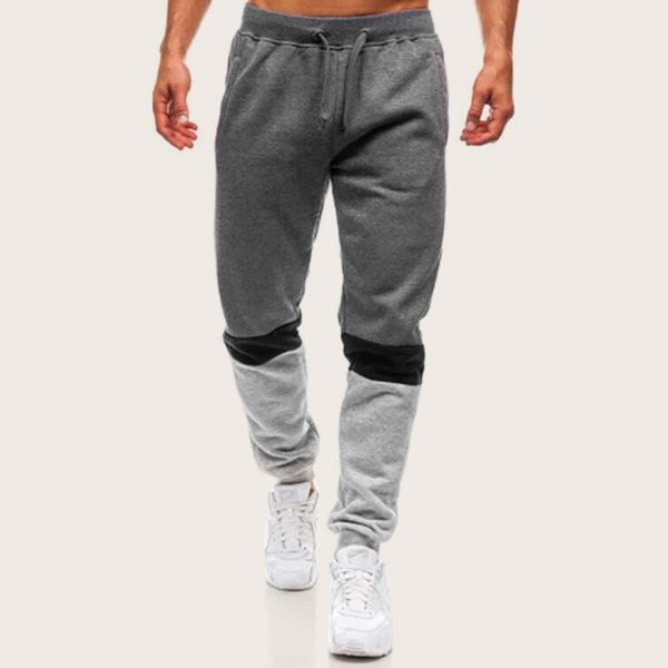 

Men Cut And Sew Drawstring Sweatpants, Multicolor