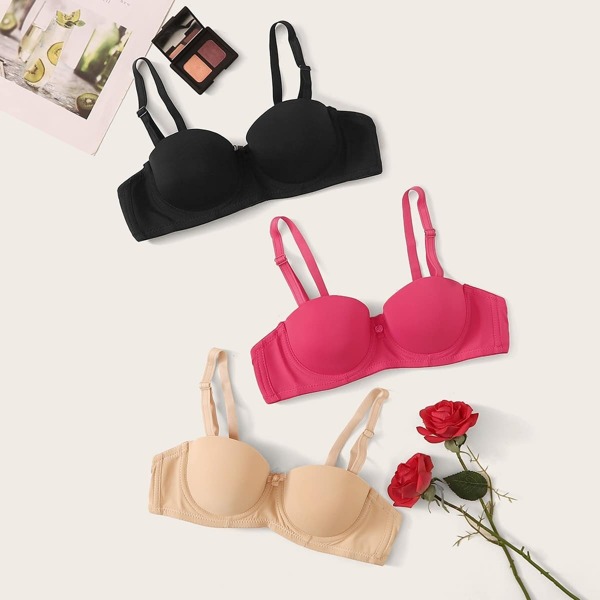 

Push Up Underwire Bra Set 3pack
