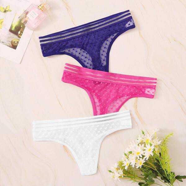 

Mesh Panel Panty Set 3pack
