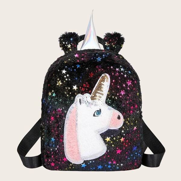 

Girls Unicorn Design Glitter Backpack