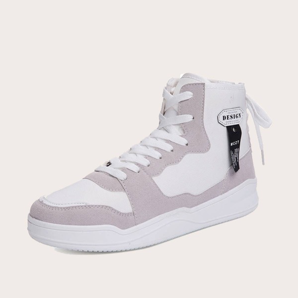 

Men Lace-up Back High Top Sneakers