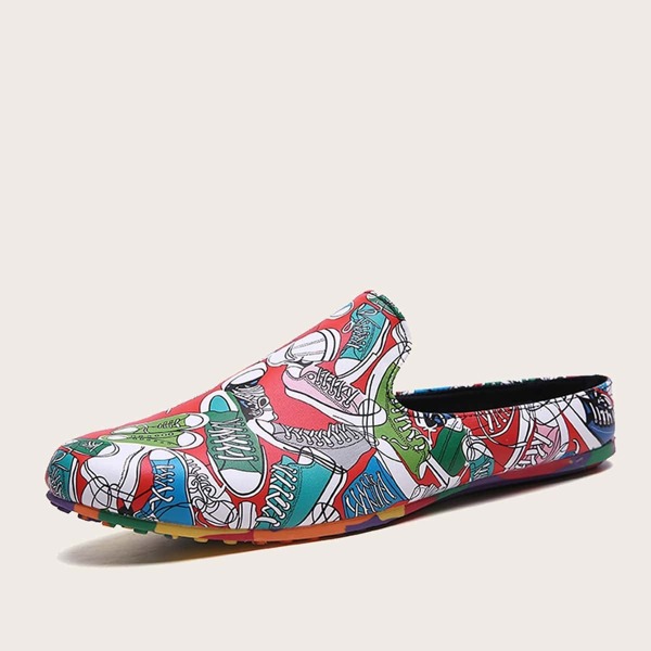 

Men Shoes Print Slip On Loafers