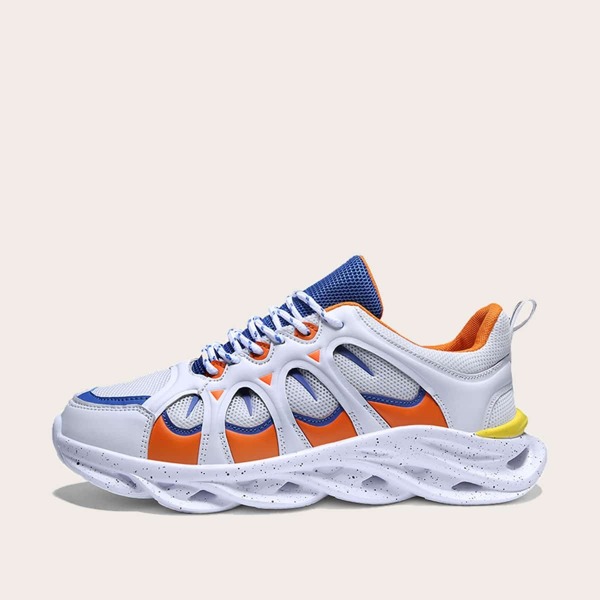 

Men Lace-up Front Chunky Sneakers, Multicolor