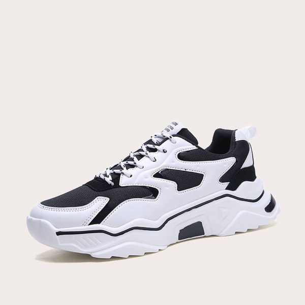 

Men Two Tone Lace-up Front Chunky Sneakers