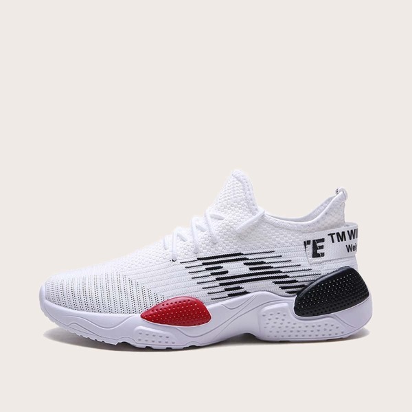 

Men Slogan Ribbon Decor Chunky Sneakers