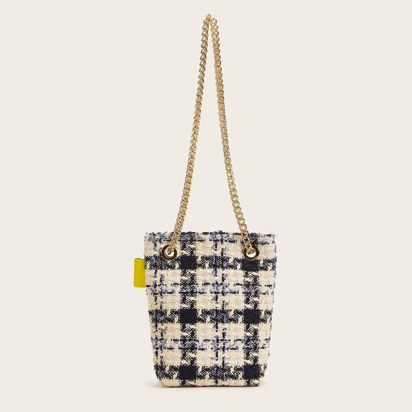 

Tweed Chain Crossbody Bag