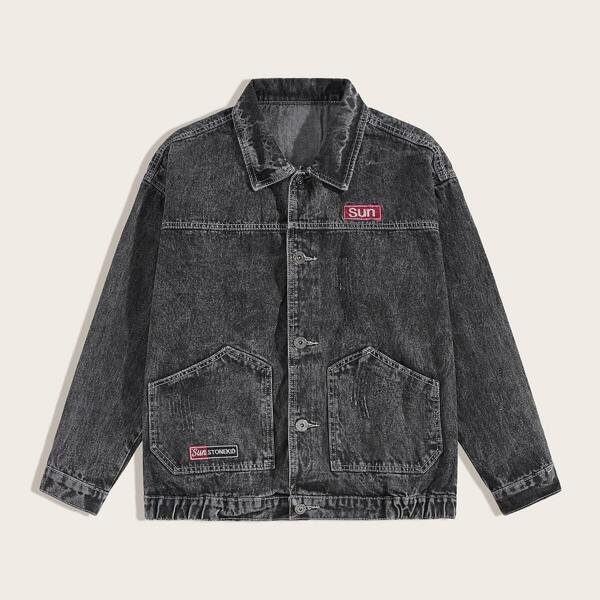 

Men Pocket Side Falkes Denim Jacket