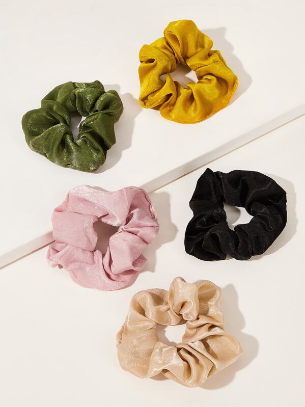 

Solid Pattern Scrunchie 5pcs, Multicolor
